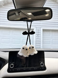 Ghost Crochet Car Charm