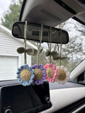 Flower Crochet Car Charm