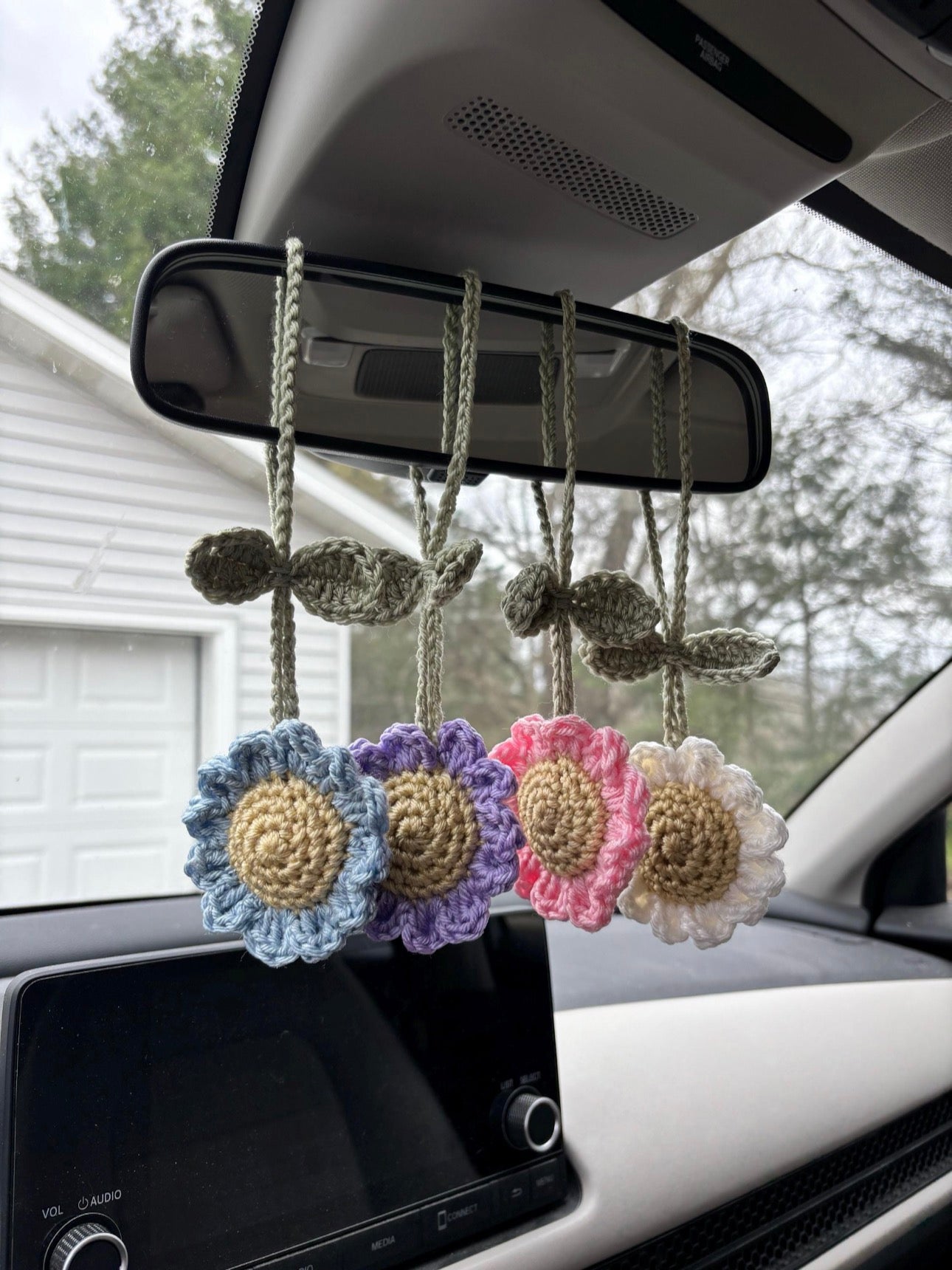 Flower Crochet Car Charm