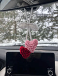 Heart Crochet Car Charm